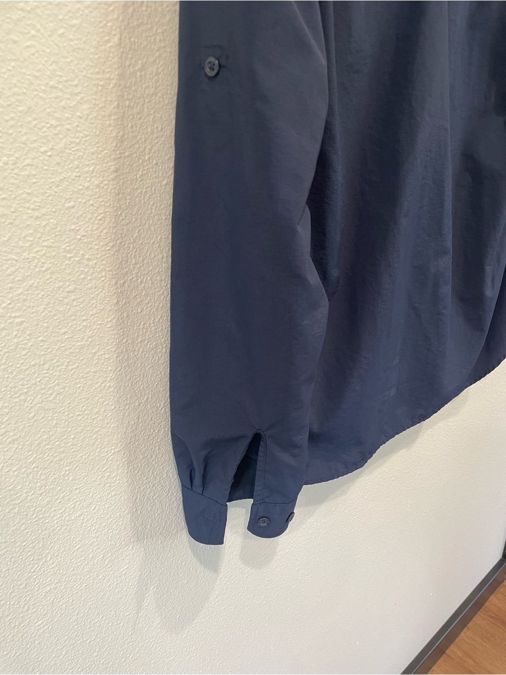 Eddie Bauer Navy Button-Down Performance Outdoor Shirt - Picture 7 of 8